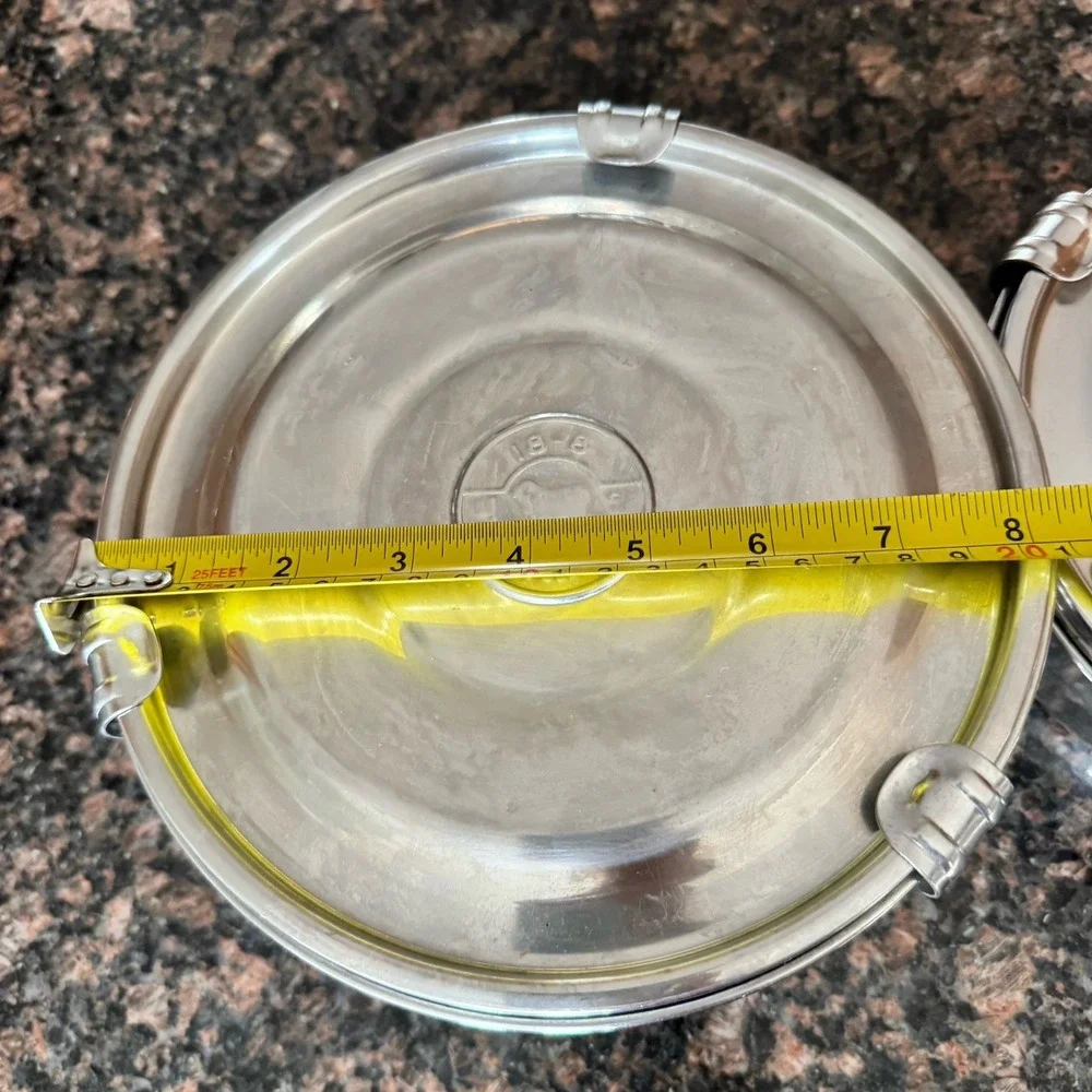 Set Of 2 Nesting Stainless Steel 18-8 ~ Humidity Control Airtight Containers